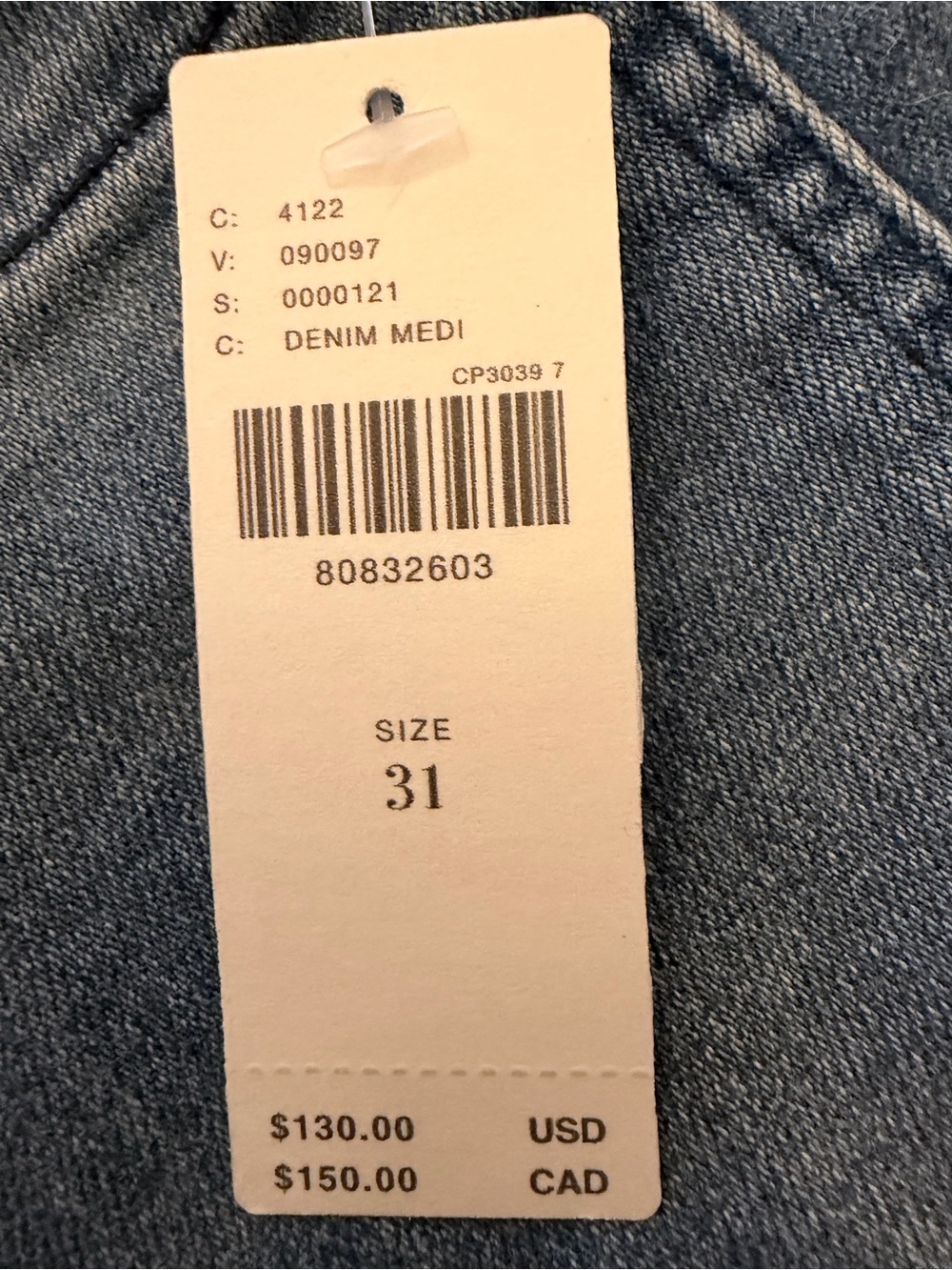 Anthropologie NWT Maeve The Colette Cropped Jeans Medium Wash Size 31 - Picture 8 of 10